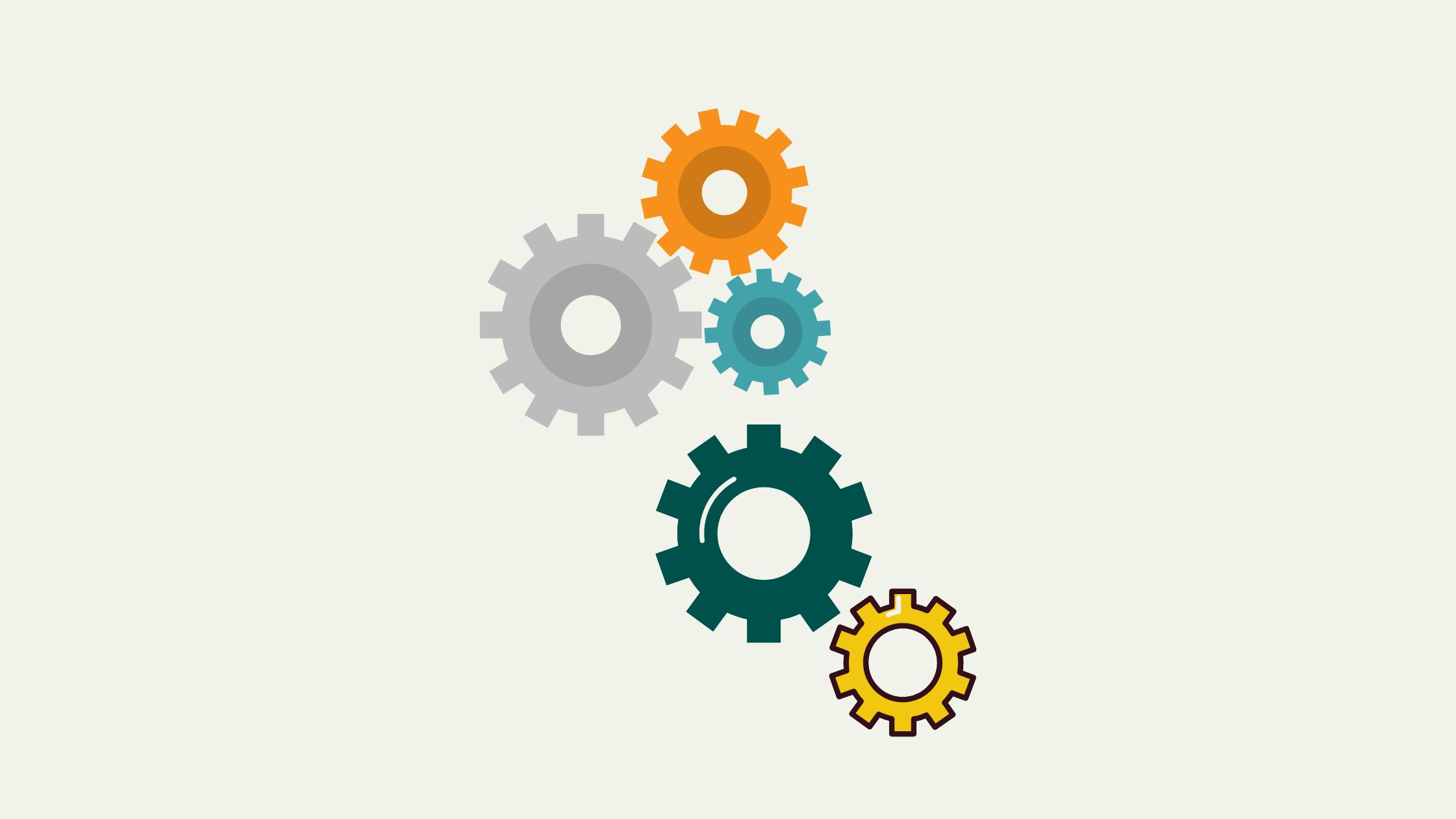 An abstract arrangement of colorful gears, symbolizing the interconnected components of lead generation tools that work together to streamline and optimize the prospecting process