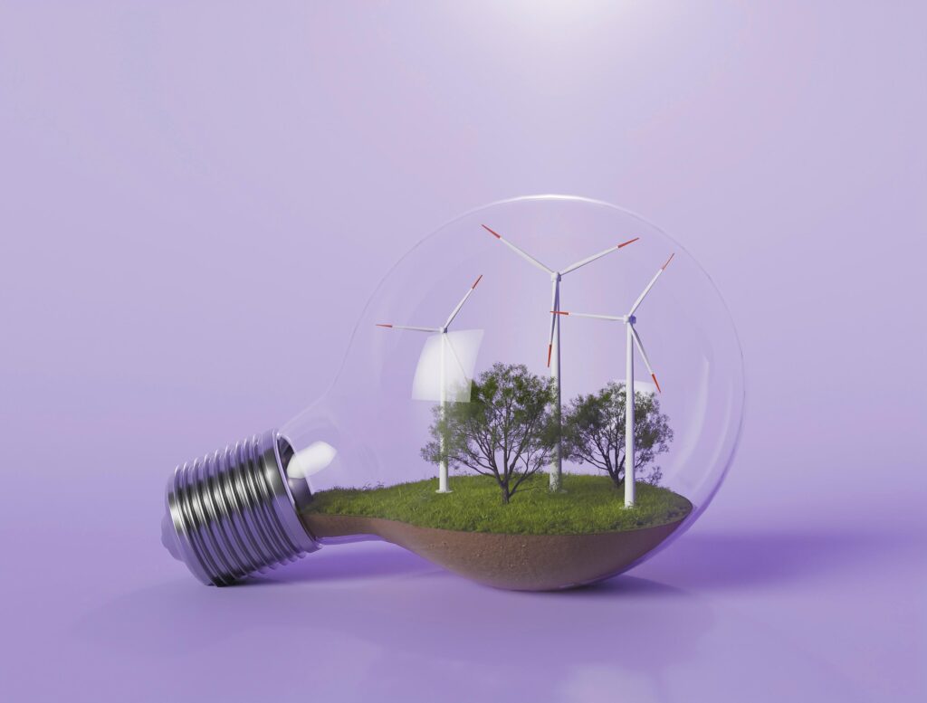 A lightbulb that symbolizes the energy consumption by country